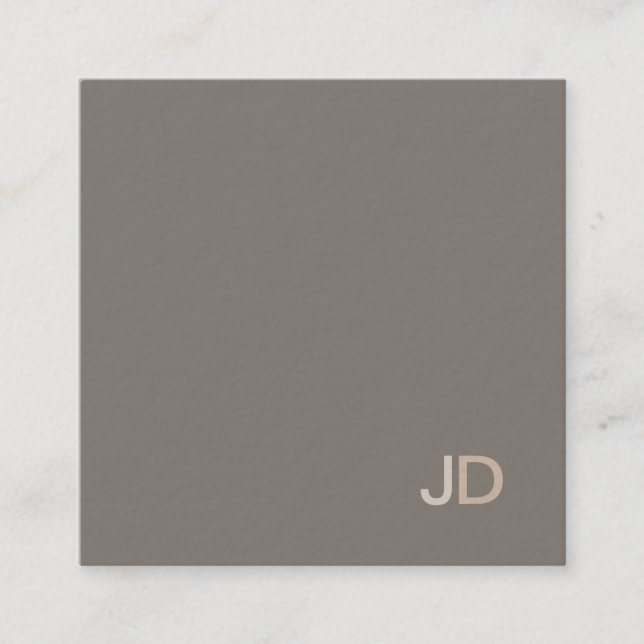 Kreativ Modern Trendig Design Monogram Plain Luxe Fyrkantigt Visitkort (Framsida)
