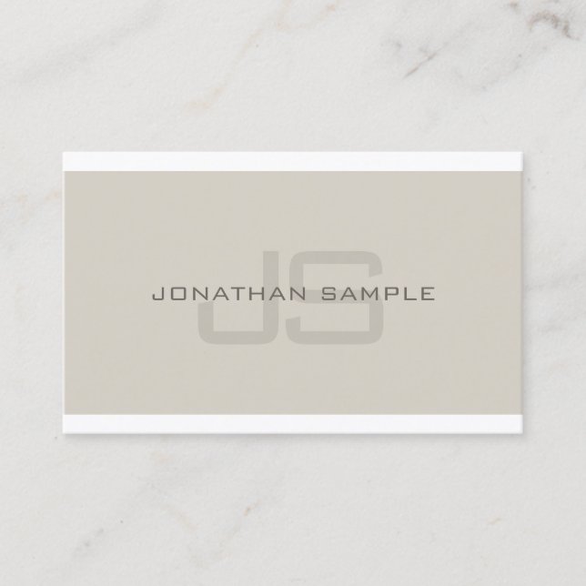 Kreativ Monogram enkel Professionell Plain Luxury Visitkort (Framsida)