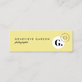 Kreativ Monogram Logotyp Gult Social Media Mini Visitkort