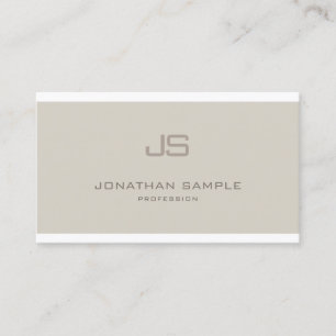 Kreativ Monogram Smooth Professionell Plain Luxury Visitkort
