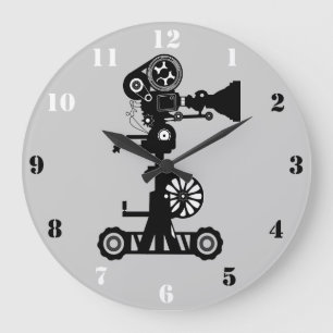 KREATIV MOVIE CAMERA MED SVART OCH VITT NUMMER STOR KLOCKA