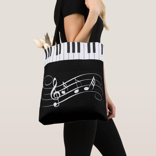 Kreativ Musician Piano Nycklar Bröllop Tygkasse (Närbild)