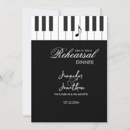Kreativ Musician Piano Nycklar Rehearsal Dinner Inbjudningar