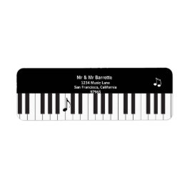 Kreativ Musician Piano Nycklar Returadress Returadress Etikett