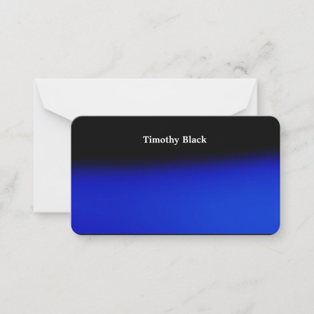 Kreativ Nattblått Elegant, vanlig Modern Stil Anteckningskort (Framsida)