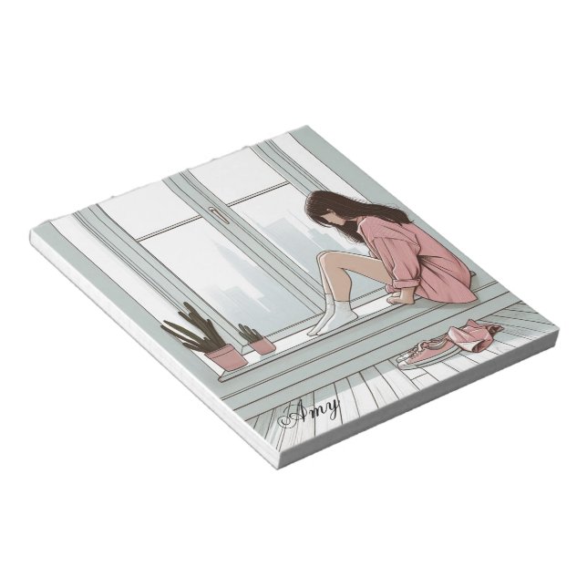 KREATIV NOOTBOOK CUTE GIRL ANTECKNINGSBLOCK (Vinklad)