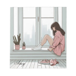 KREATIV NOOTBOOK CUTE GIRL ANTECKNINGSBLOCK