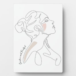 Kreativ och fruktbar konst teckning av kvinna