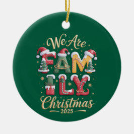 Kreativ och rolig familjejul julgransprydnad keramik