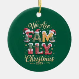 Kreativ och rolig familjejul julgransprydnad keramik