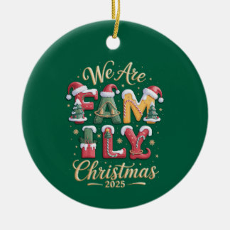 Kreativ och rolig familjejul julgransprydnad keramik