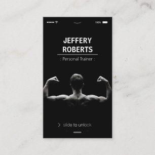 Kreativ och Unik BodyBuilder Personal Trainer Visitkort