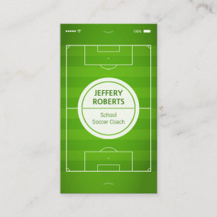 Kreativ och unikt - fotbollsspelaren Coach Player Visitkort