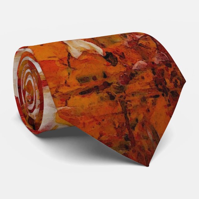 Kreativ Original Orange Red Abstrakt Art Modern Slips (Rullad)