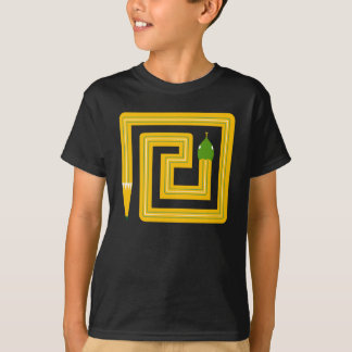Kreativ ormliknande platt design unik illustration t shirt