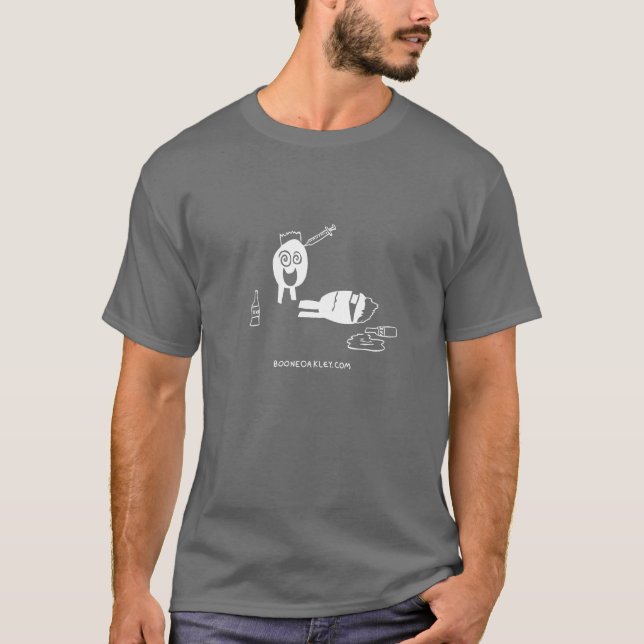 kreativ på den mörka skjortan t-shirt (Framsida)