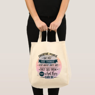 Kreativ People Quote Livsmedel Tote Bag Tygkasse