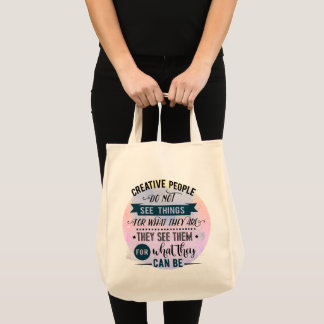 Kreativ People Quote Livsmedel Tote Bag Tygkasse