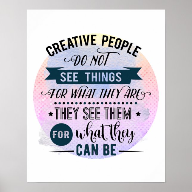 Kreativ People Quote Ord Art Poster (Framsidan)