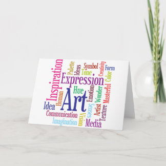 Kreativ Persons konst och inspiration Ord Cloud Kort