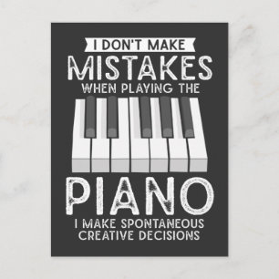 Kreativ Pianist Witty Piano Musician Älskare Vykort