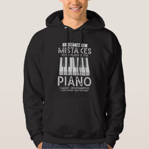 Kreativ Pianist Witty Piano Musician Music Älskar Hoodie