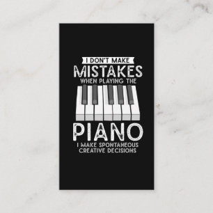 Kreativ Pianist Witty Piano Musician Music Älskar Visitkort