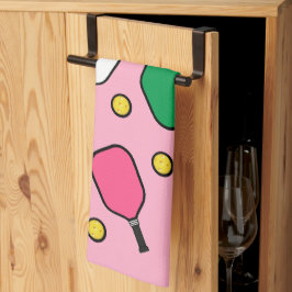 Kreativ Pickleball-dekoration Kökshandduk