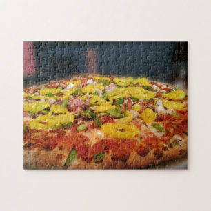 Kreativ Pizza Mat Restaurang Italienska Pepparor Pussel