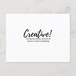 Kreativ positiv meddelandedesign vykort