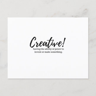 Kreativ positiv meddelandedesign vykort