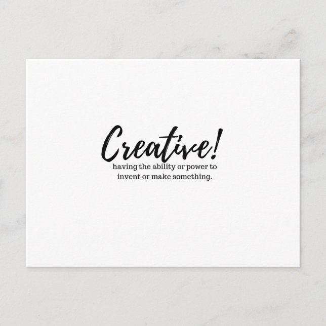 Kreativ positiv meddelandedesign vykort (Framsida)
