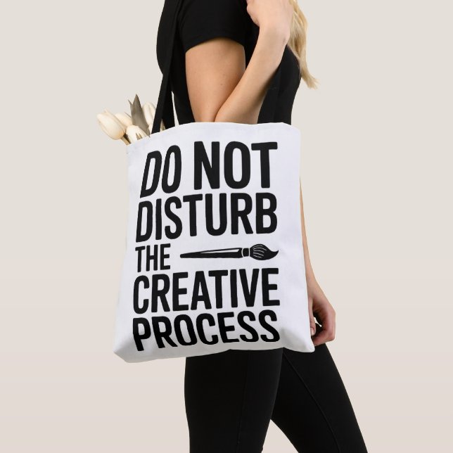 Kreativ process typografi design tygkasse (Närbild)