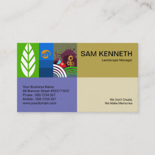 Kreativ Professionell Landscaping Motif Visitkort
