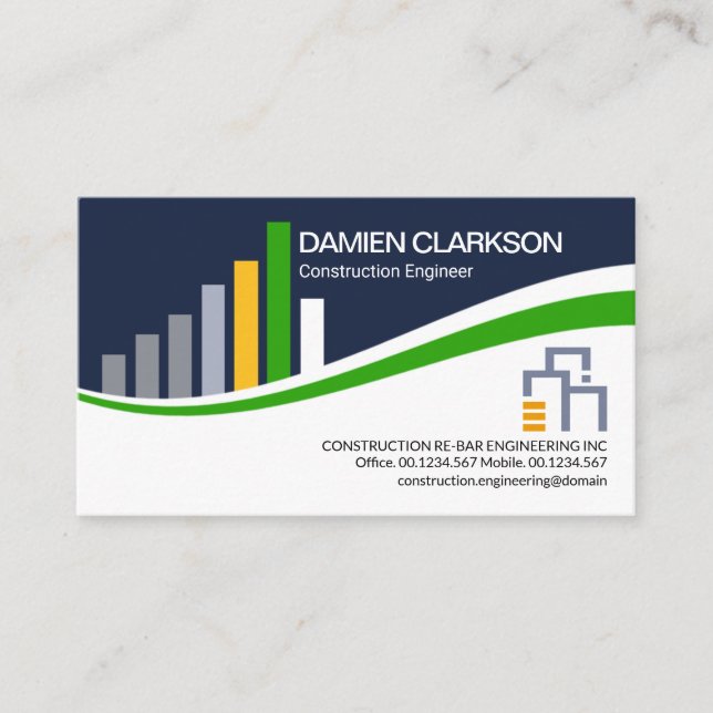 Kreativ Rebar civilingenjörskonst Visitkort (Framsida)