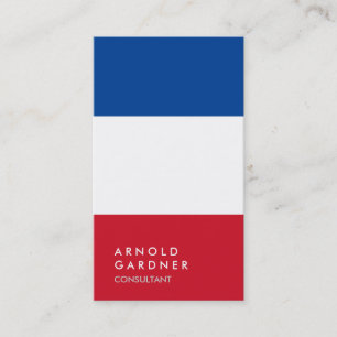 Kreativ Red Blue White Trendig Consultant Visitkort