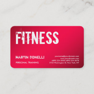 Kreativ Red Dynamic Personal Trainer Sport Visitkort