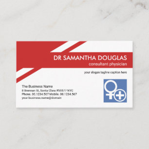 Kreativ Red Geometric Lagrar Healthcare Medical Visitkort