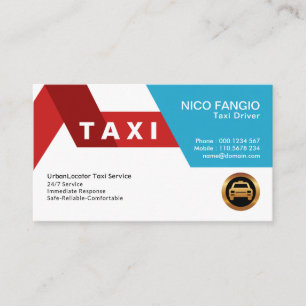 Kreativ Red Road Mönster, fetstil, röd Taxi Visitkort