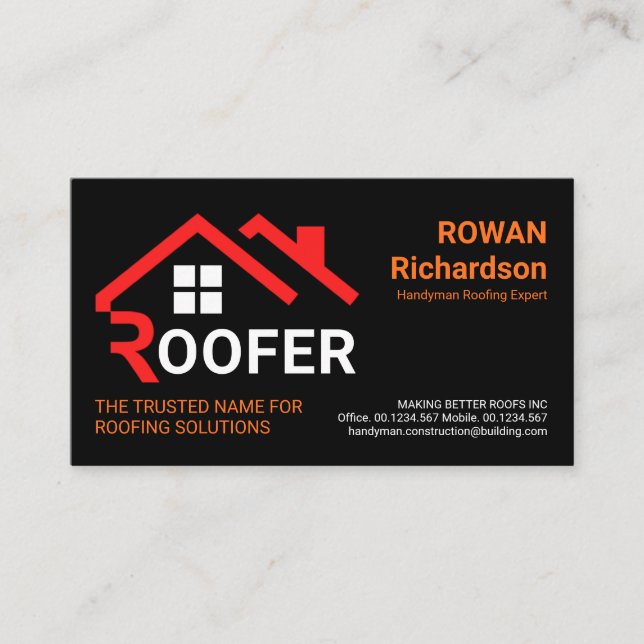 Kreativ Red Tak signaltak Visitkort (Framsida)