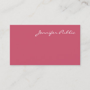 Kreativ Red Template Modern Calligraphed Namn Visitkort