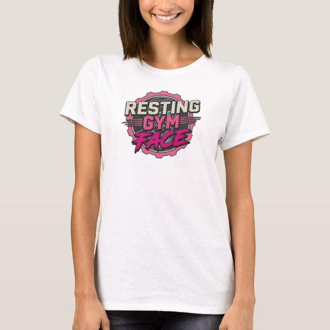 Kreativ RESTING GYM FACE Original Design T Shirt (Framsida)