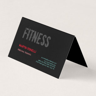 Kreativ Retro Black Grått Dynamic Personal Trainer Visitkort