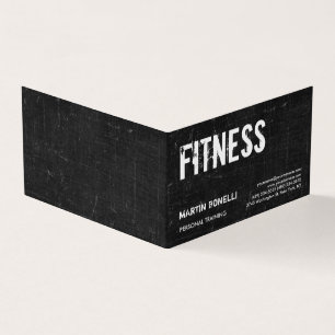 Kreativ Retro Black Grått Dynamic Personal Trainer Visitkort