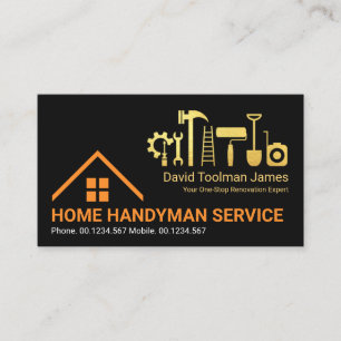 Kreativ Rooftop Guld Handyman Verktyg Visitkort