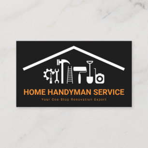Kreativ Rooftop Handyman Verktyg Byggnad Visitkort