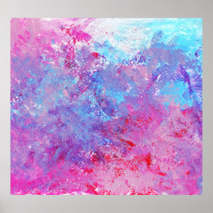Kreativ rosa-blue struktur, färgfläckar. poster