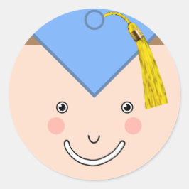 Kreativ rund examensticker runt klistermärke