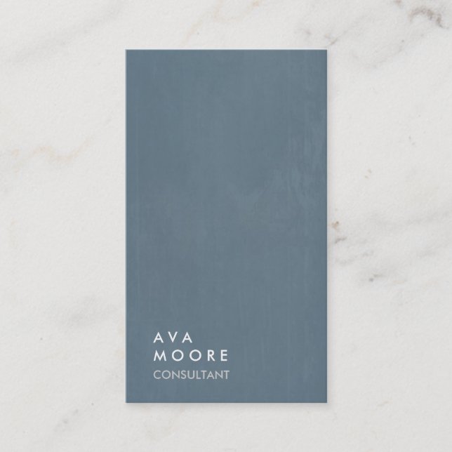 Kreativ Simple Blue Grått Trendig Consultant Visitkort (Framsida)