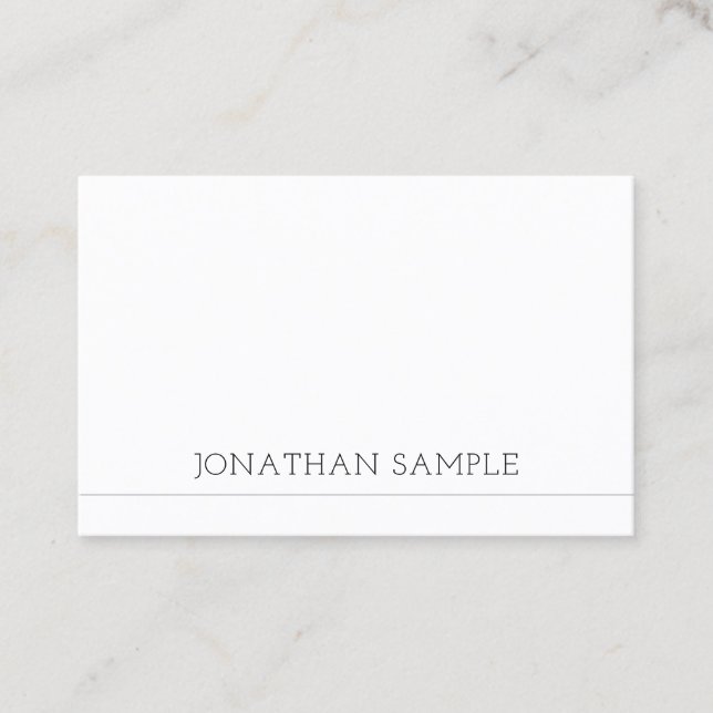 Kreativ Simple Design Modern Trendig Luxury Plain Visitkort (Framsida)